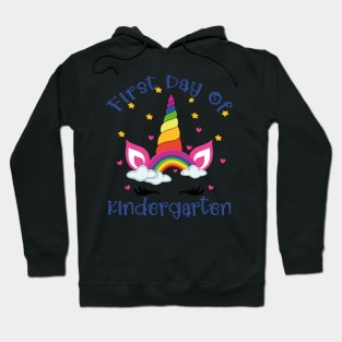 Cutesy Unicorn Face | 1st Day of Kindergarten Hoodie